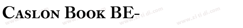 Caslon Book BE字体转换